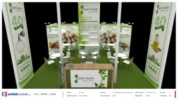 20x20 Isla booth design by Exhibit-Rentals